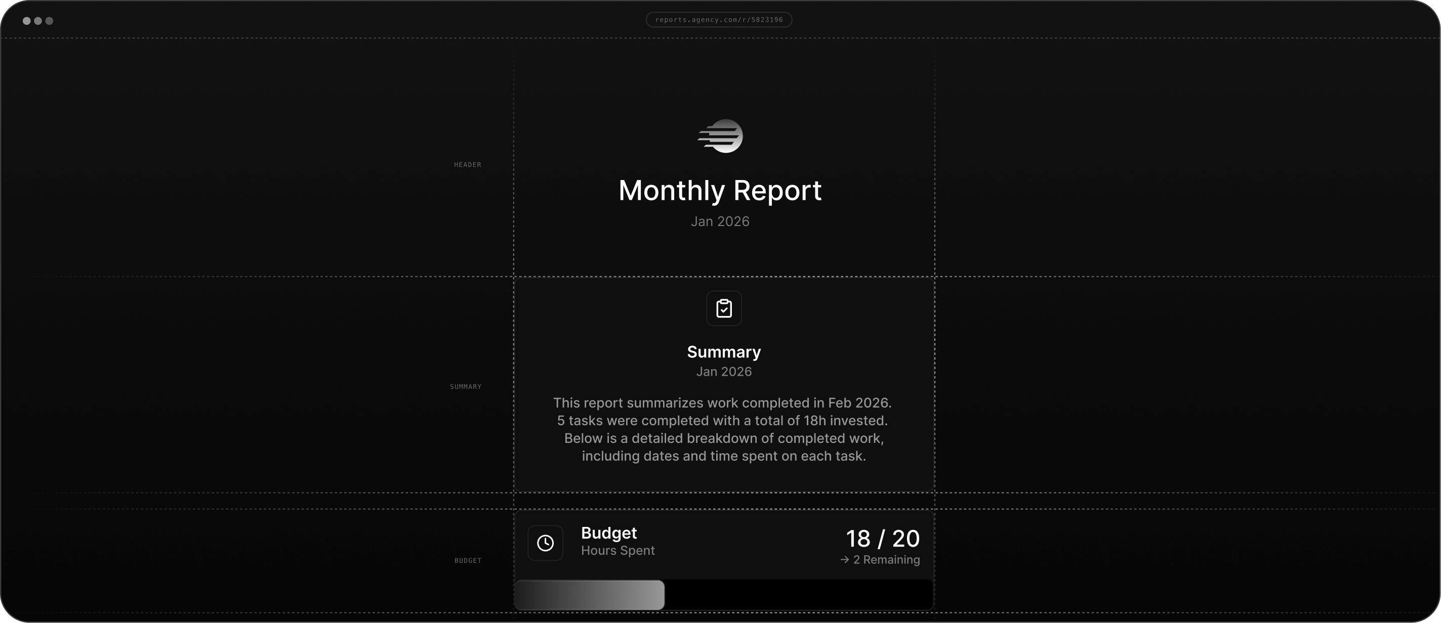 Sequora reports mockup
